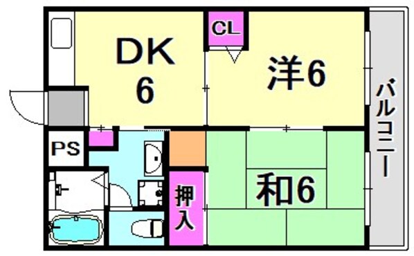 近松サンハイツの物件間取画像